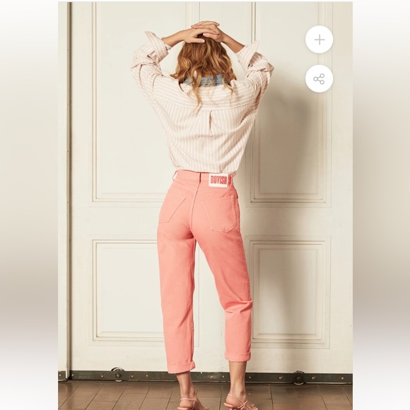 BOYISH the Toby pretty in pink high waisted jeans size 27 new with tags - Picture 3 of 6